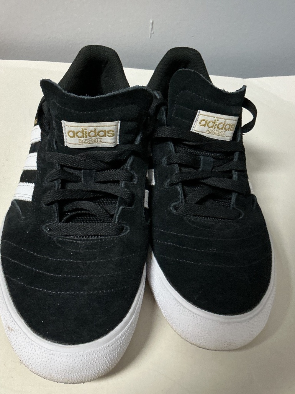 Adidas Busenitz Men’s Black and White Suede Sneakers Size 11.5.
